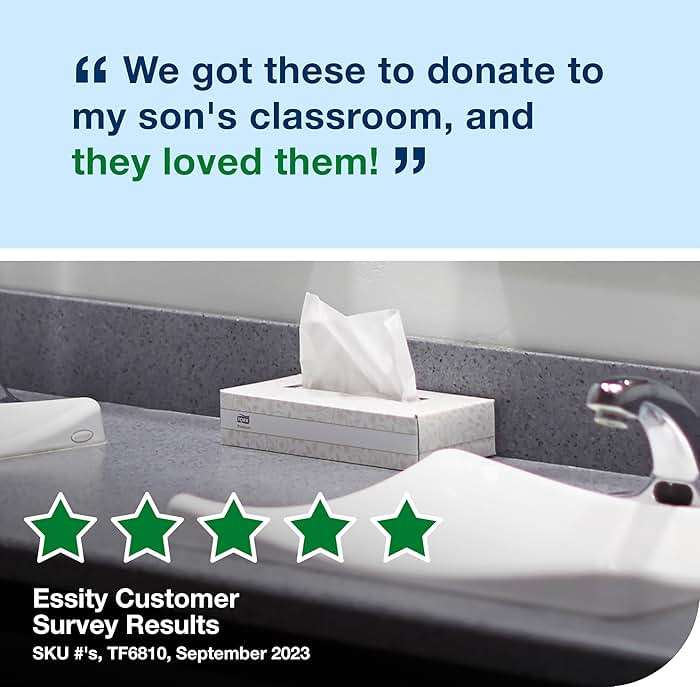 Tork Advanced Facial Tissue White Soft, Gentle 2-Ply, F1 Dispenser Compatible 30 Boxes x 100 Tissues (TF6810) - Image 5