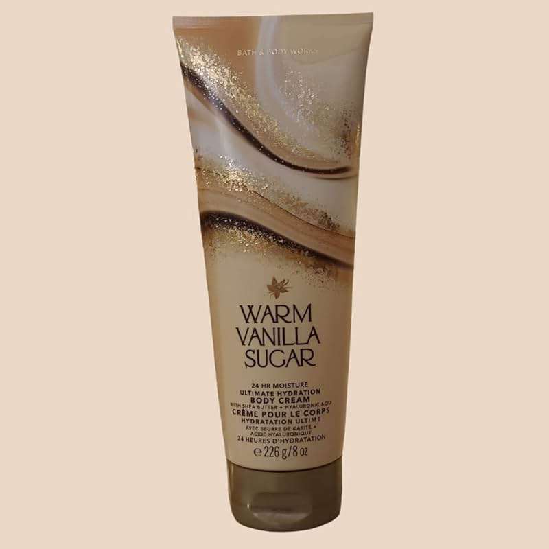 Bath & Body Works Warm Vanilla Sugar Body Cream, Ultimate Hydration Moisturizer with Shea Butter & Hyaluronic Acid for Dry Skin, Sparkling Sugar and Sweet Vanilla Scent, 8 oz - 1 Pack - Image 2