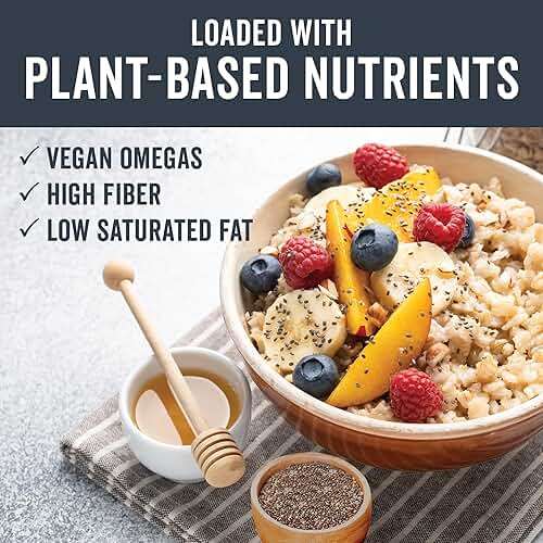 Viva Naturals Organic Chia Seeds, 2 lb, 32 Oz – Plant-Based Omega-3 and Vegan Protein, Gluten Free & Non-GMO, Perfect for Smoothies, Salads & Chia Pudding - Image 3