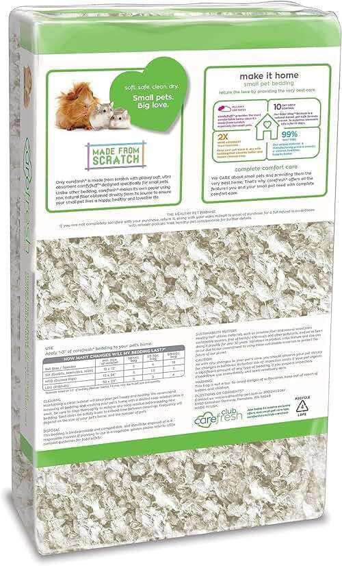 carefresh 99% Dust-Free White Natural Paper Small Pet Bedding with Odor Control, 23 L - Image 3