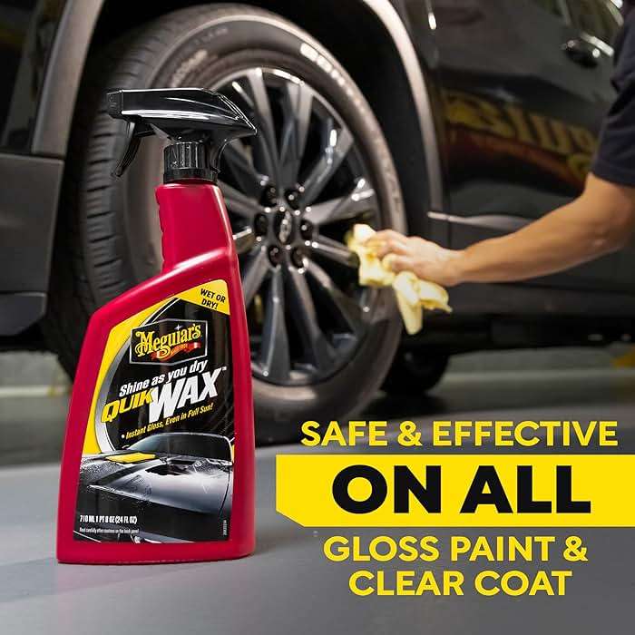 Meguiar’s Quik Wax, Spray Wax, Spray On Car Wax For Protection, Enhances Shine; Use On Exterior Paint And Clear Coat On Cars, Trucks & Suvs; Apply On Wet Or Dry Paint, Even In Direct Sunlight - 24 Oz - Image 5
