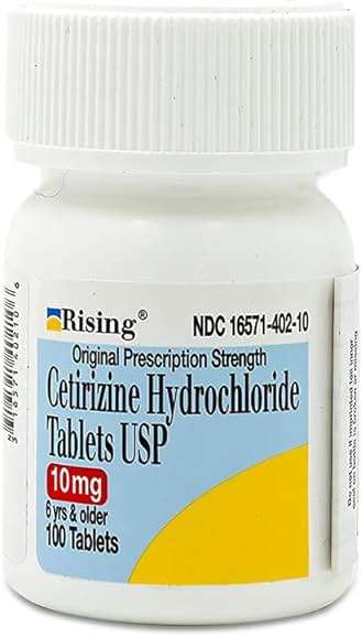 Rising Pharma - Cetirizine HCL 10 mg - Antihistamine Seasonal Allergy Tablets - 100 tablets - Image 1