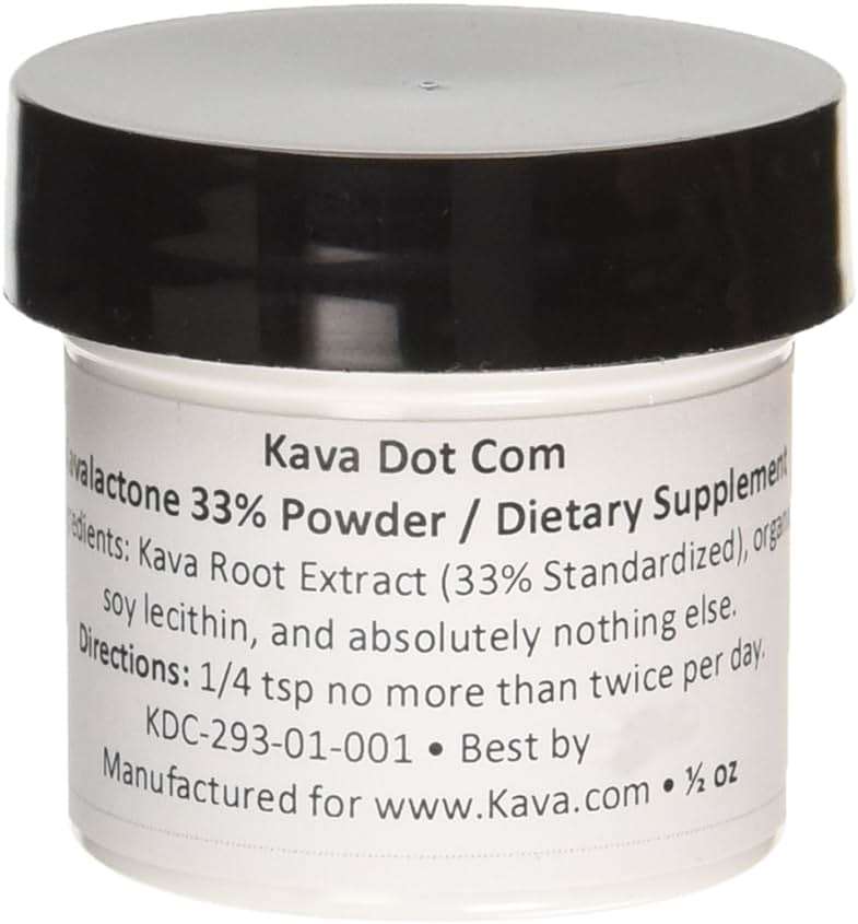 Kona Kava Farm 33% Kavalactone Extract Powder (0.5 oz) - Ultra-Potent Noble Kava Root - Supercritical CO2 Cold Extraction - Fast-Acting Liquid-Free Formula - Vegan, Non-GMO & Easy to Mix - Image 1
