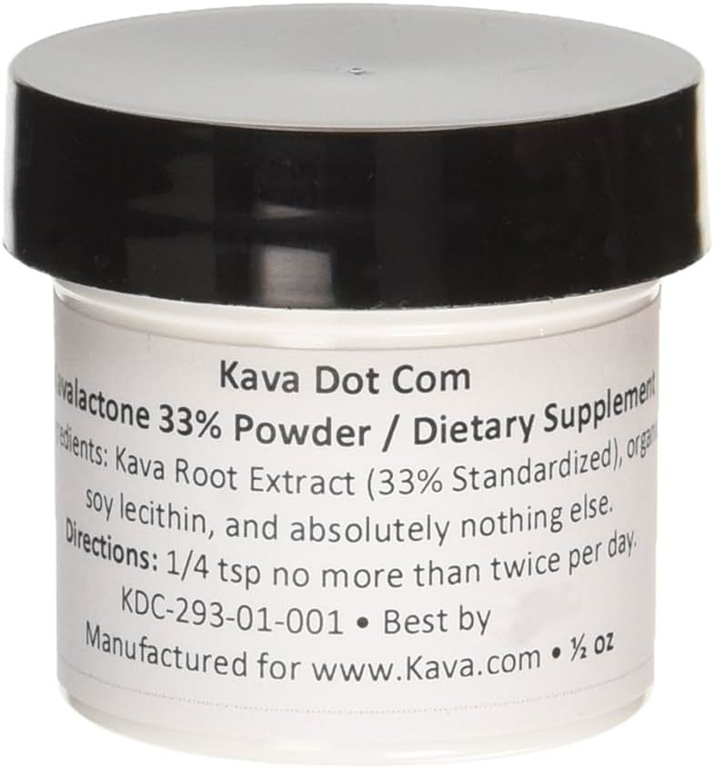 Kona Kava Farm 33% Kavalactone Extract Powder (0.5 oz) - Ultra-Potent Noble Kava Root - Supercritical CO2 Cold Extraction - Fast-Acting Liquid-Free Formula - Vegan, Non-GMO & Easy to Mix - Product Image