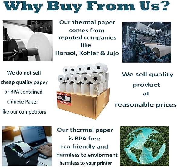 (50 Rolls) 3 1/8 x 230 Thermal Paper Receipt Rolls (55 GSM Premium Quality German Paper) Fits All POS Cash Registers BPA Free - BuyRegisterRolls - Image 4
