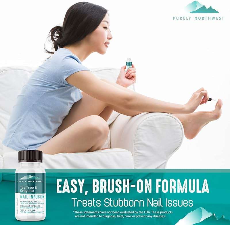 Toenail Fungus Extra Strength Solution-Thick Discolored Nail Repair, Ingrown Nails, Dry Cracked Nails & Cuticles-All Natural with Tea Tree & Oregano Oil: by Purely Northwest USA 1oz - Image 3