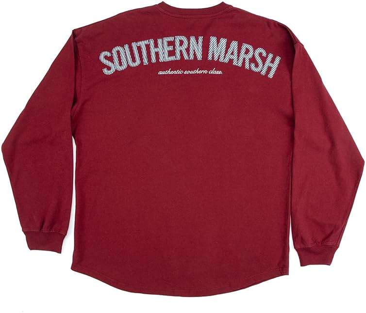 Southern Marsh Women’s Original Rebecca Jersey T-Shirt – Long Sleeve Casual Graphic Tee - Image 1