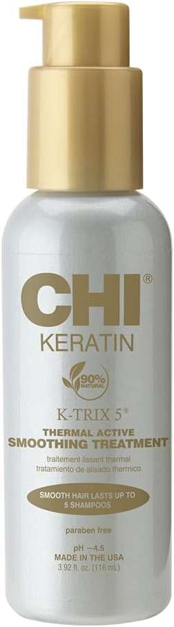 CHI Keratin K-Trix 5 Smoothing Treatment, Hair Serum For Creating Smooth, Frizz-Free Styles That Last, Sulfate, Paraben, & Cruelty-Free, 3.92 Oz - Image 1