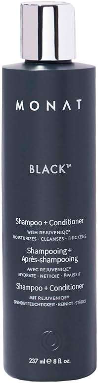 MONAT Black Shampoo + Conditioner – A 2-in-1 Formula for Optimal Hair Care in One Step – Cleanses, Conditions, and Promotes Stronger, Healthier-Looking Hair – For All Hair Types – 237ml (8.0 fl oz) - Image 1