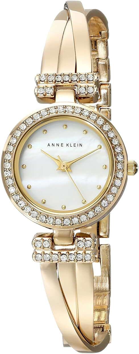 Anne Klein Women's Premium Crystal Accented Bangle Watch and Bracelet Set - Image 3