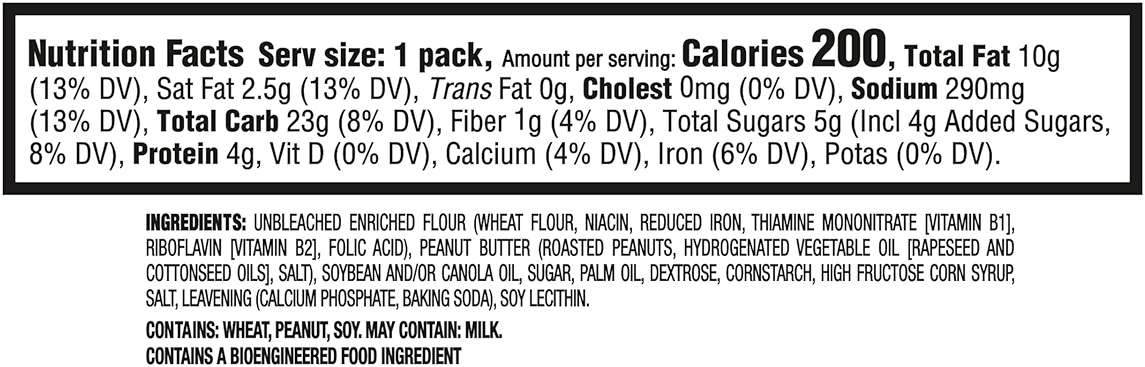 RITZ Peanut Butter Sandwich Crackers, Lunch Snacks, 112 Snack Packs (14 Boxes, 6 Crackers Per Pack) - Image 2