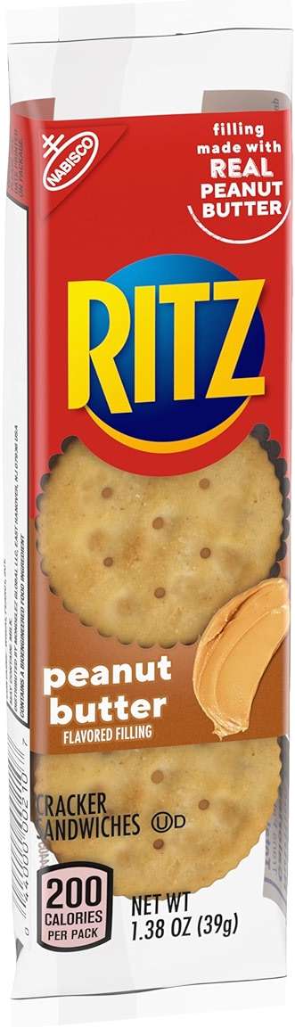RITZ Peanut Butter Sandwich Crackers, Lunch Snacks, 112 Snack Packs (14 Boxes, 6 Crackers Per Pack) - Image 14
