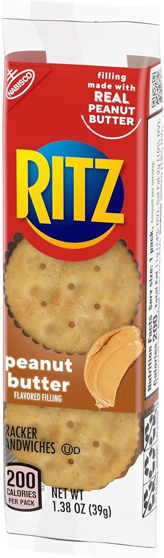 RITZ Peanut Butter Sandwich Crackers, Lunch Snacks, 112 Snack Packs (14 Boxes, 6 Crackers Per Pack) - Image 15
