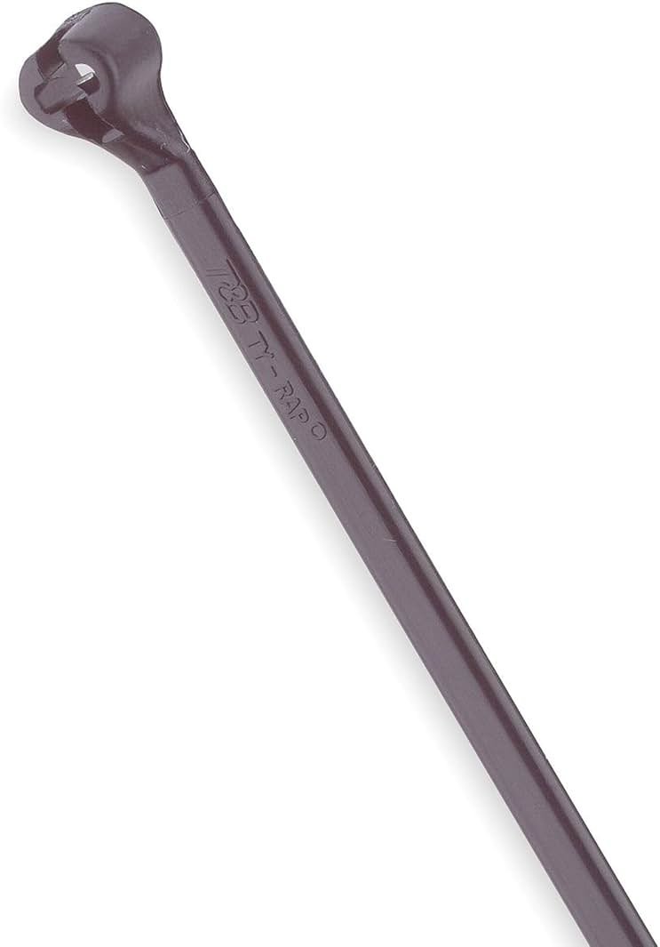 Ty-Rap Cable Tie, 4 in L, 5/8 in Max Bundle Dia., Black, Nylon 6/6, 18 lb Strength, 100 PK TY523MX - 1 Each - Product Image