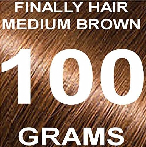 Finally Hair Building Fiber Refill 100 Grams Hair Loss Concealer by Finally Hair (Medium Brown) - Product Image