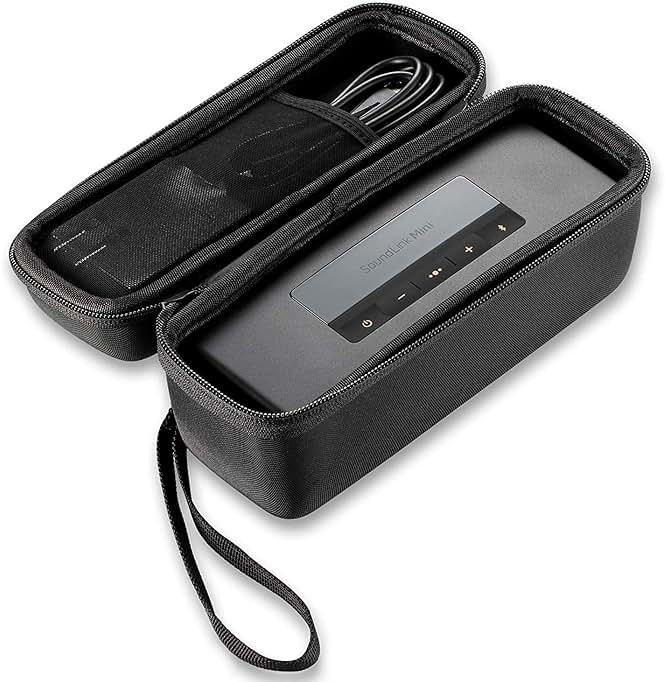 caseling Hard Case Fits Bose soundlink Mini II (1 and 2 Gen) Portable Wireless Speaker & Charger/Cable Accessories - Fits with The Bose Silicone Soft Cover - Storage Carrying Travel Bag. - Product Image