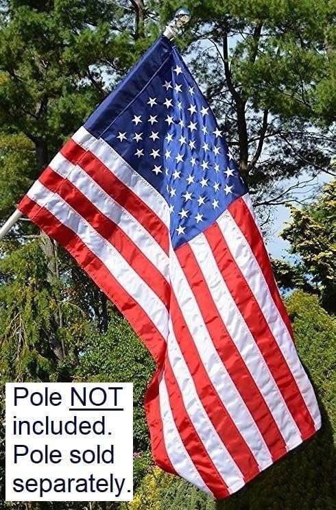 US Flag Factory - 2.5x4 FT American Flag (Sleeved) (Embroidered Stars, Sewn Stripes) - Outdoor SolarMax Nylon - 100% Made in America - Image 8
