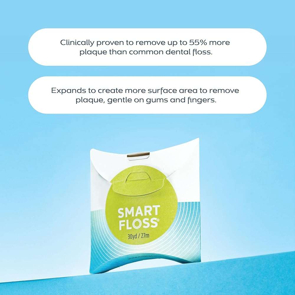 DrTung's Smart Floss - Natural Floss, PTFE & PFAS Free Floss, Gentle on Gums, Expands & Stretches, BPA Free - Cardamom Flavor, Colors Vary (10 Pack) - Image 4