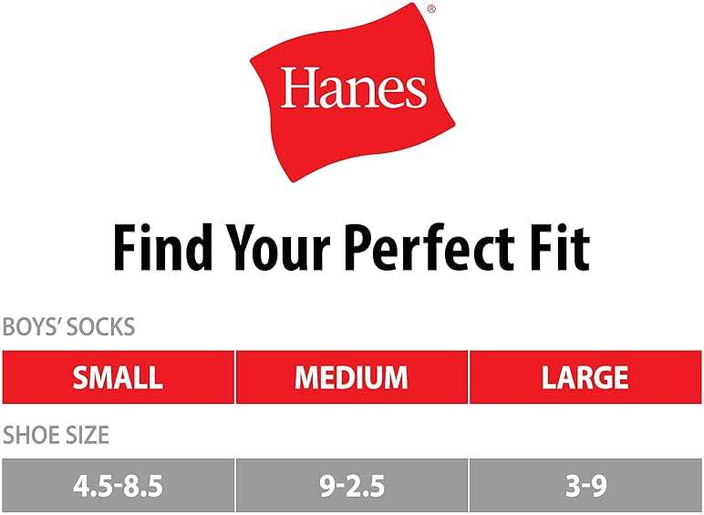 Hanes Boys' Socks Pack, Double Tough Moisture Wicking Ankle, Crew, No Show Socks, 12 & 14 Pair Packs - Image 4