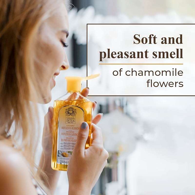 Intea Chamomile Shampoo - Premium Blonde Brightening Shampoo - Non-Ammonia, Easy Application for Natural or Dyed Hair - 8.5oz - Image 5