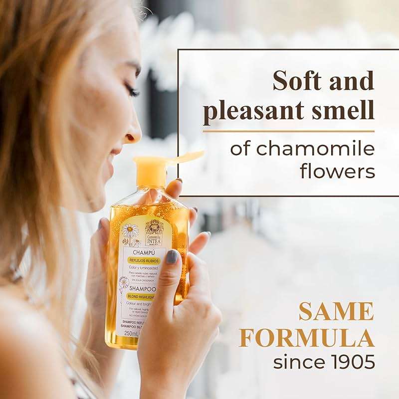 Intea Chamomile Shampoo - Premium Blonde Brightening Shampoo - Non-Ammonia, Easy Application for Natural or Dyed Hair - 8.5oz - Image 10
