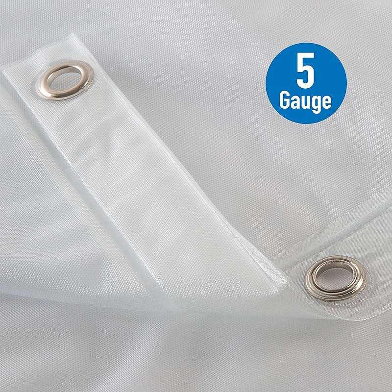 Bath Bliss Waterproof Shower Curtain Liner, 4X’s Splash Guard Suction Cup Leak Protection, 12 Rust Resistant Copper Grommets, 3 Large Magnet Hem, 100% PVC, 72"x72", Frost - Image 4