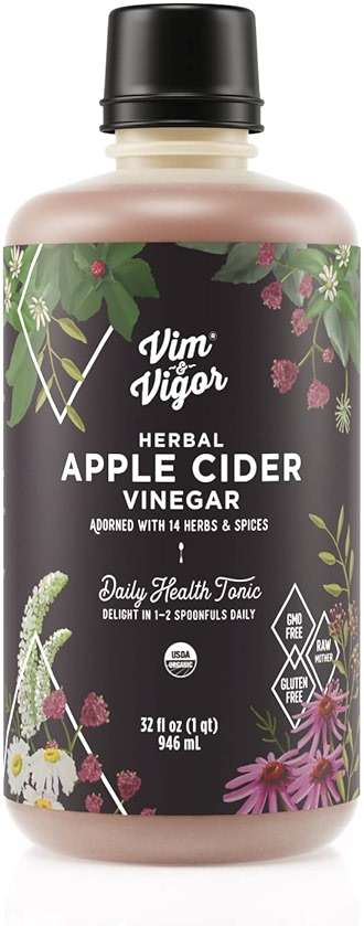 Tonic, Vim & Vigor, 32 Shots, Apple Cider Vinegar, 14 Herbs, Vegan, Whole, Organic, Paleo, Keto, Whole 30, USA Made - Image 1