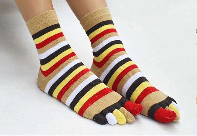 Women Toe Socks 5 Finger Cotton Wicking Athletic 6 Pack 3 Pack - Image 7
