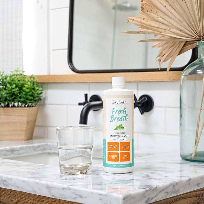 Oxyfresh Fresh Mint Flavored Mouthwash for Adults, Fresh Breath & Bad Breath Treatment – Dentist Recommended for Long - Lasting Fresher & Healthy Gums - Alcohol & Fluoride Free - 16 Fl Oz - Image 4