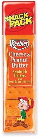 Sandwich Crackers, Cheese & Peanut Butter, 8-Piece Snack Pack, 12/Box - Image 2
