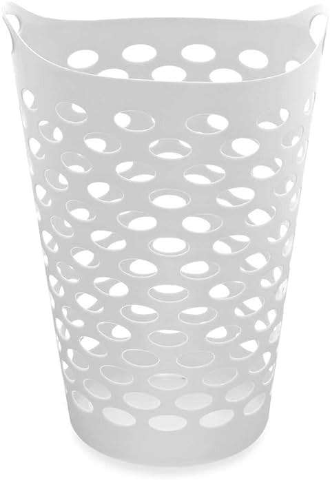 Starplast Tall Flex Laundry Basket 17.75" x 17.25" x 26", White (1, White) - Image 1