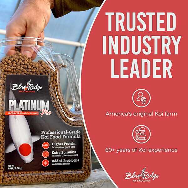 Blue Ridge Koi Fish Food 4.5lb - Koi Food 3/16” Platinum Pro Formula Goldfish Food, Premium Fish Food for Ponds, Ponds Fish Food, Floating Pond Pellet - Image 7