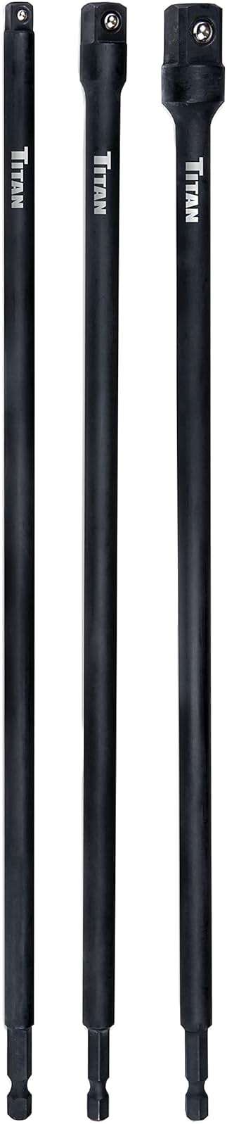 Titan 15206 3-Piece 12-Inch Impact Socket Adapter and Extension Set - Image 1