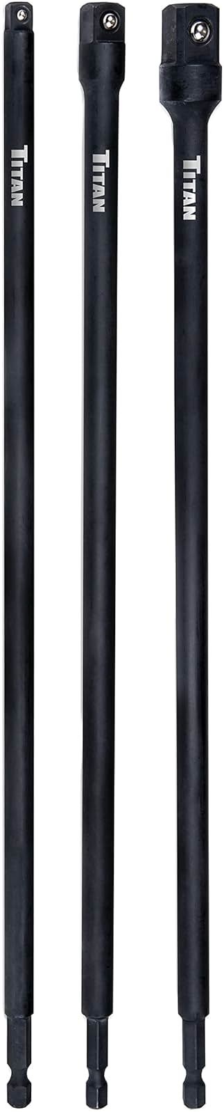 Titan 15206 3-Piece 12-Inch Impact Socket Adapter and Extension Set - Product Image