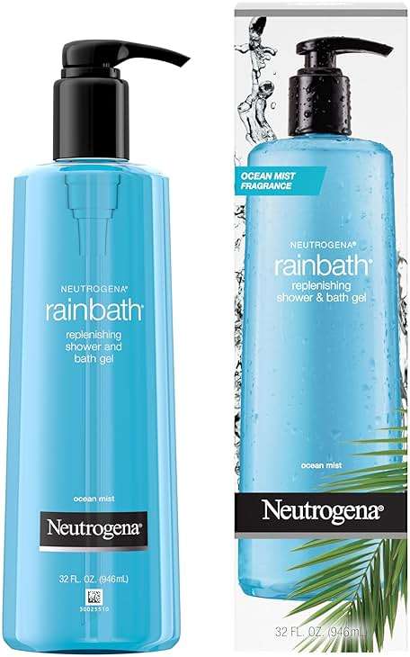 Neutrogena Rainbath Replenishing Shower and Bath Gel -Refreshing Body Wash with Moisturizing Formula for Soft Skin, Ocean Mist Scent, 32 fl. oz. (946 mL) Pump Bottle - Image 3