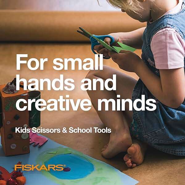 Fiskars 5" Pointed-Tip Scissors for Kids 4-7 (3-Pack) - Scissors for School or Crafting - Back to School Supplies - Red, Blue, Turquoise - Image 6