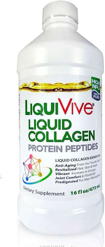 LiquiVive Liquid Collagen Protein Peptides Concentrate | Pure Hydrolyzed Super Multi Collagen Hydrolysate Health Drink | Higher Direct Absorption Than Powder Pills & Capsules | Colageno Liquido - Image 1