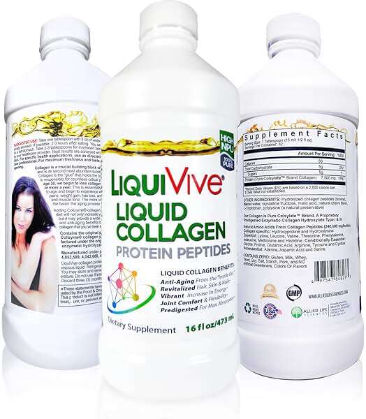 LiquiVive Liquid Collagen Protein Peptides Concentrate | Pure Hydrolyzed Super Multi Collagen Hydrolysate Health Drink | Higher Direct Absorption Than Powder Pills & Capsules | Colageno Liquido - Image 5