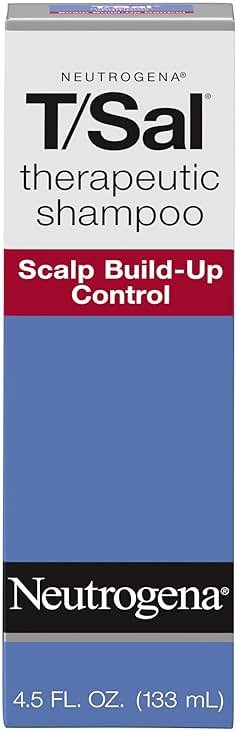 Neutrogena T/Sal Therapeutic Dandruff Shampoo, Scalp Build-Up Control, 3% Salicylic Acid,Psoriasis Treatment, Seborrheic Dermatitis Shampoo, Clears Flakes, Fragrance Free, 4.5 fl oz - Product Image