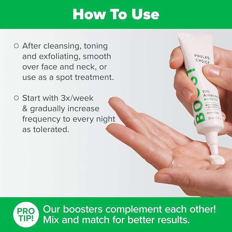 Paula's Choice BOOST 10% Azelaic Acid Booster Cream Gel Face Serum with Salicylic Acid, Minimizes Look of Redness & Fades Discoloration, Oil-Free Skin Brightening Serum for Face, Fragrance-Free - Image 3