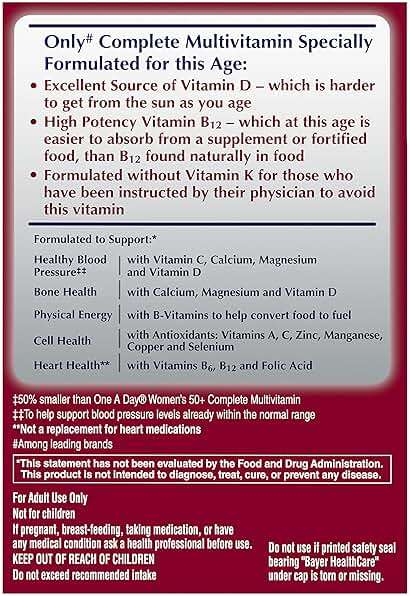 One A Day Proactive 65+, Mens & Womens Multivitamin, Supplement with Vitamin A, C, D, and Zinc to Support Bone Health & Cell Health, Calcium, Folic Acid, Tablet 150 Count - Image 9