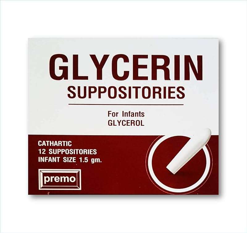 Glycerin Suppositories in Foils New Look by Premo (Infant Size 1.5 Gm. X 12 Suppositories) Convenient for Infant Occasional Laxative Apply in a Newborn, Firm Stools Less Than Once a Day - Image 1