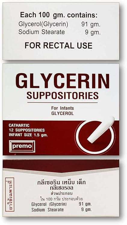 Glycerin Suppositories in Foils New Look by Premo (Infant Size 1.5 Gm. X 12 Suppositories) Convenient for Infant Occasional Laxative Apply in a Newborn, Firm Stools Less Than Once a Day - Image 4