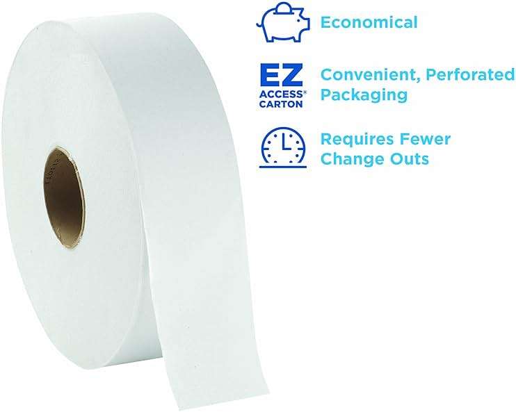 Georgia-Pacific Professional Series Jumbo Jr. 2-Ply Toilet Paper by GP PRO (Georgia-Pacific), 2172114, 1000 Feet Per Roll, 4 Rolls Per Case - Image 2