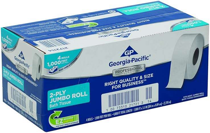 Georgia-Pacific Professional Series Jumbo Jr. 2-Ply Toilet Paper by GP PRO (Georgia-Pacific), 2172114, 1000 Feet Per Roll, 4 Rolls Per Case - Image 4