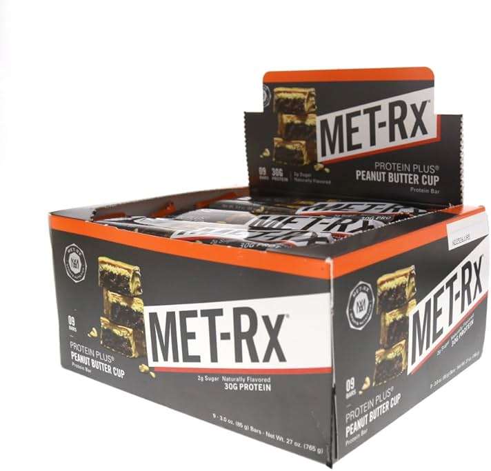 MET-Rx Protein Plus Bar, Great as Healthy Meal Replacement, Snack, and Help Support Energy, Gluten Free, Peanut Butter Cup, With Vitamin A, Vitamin C, and Zinc to Support Immune Health, 85 g,9 Count - Image 2