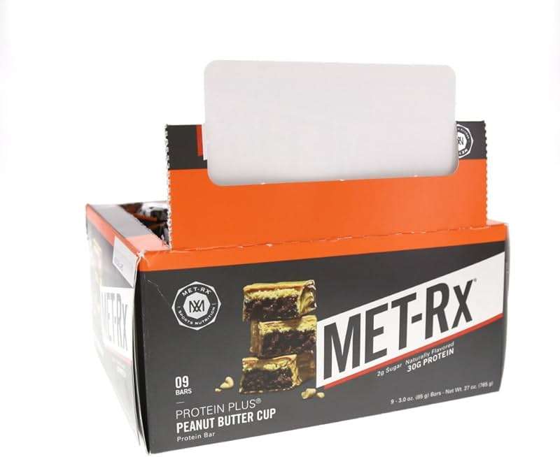 MET-Rx Protein Plus Bar, Great as Healthy Meal Replacement, Snack, and Help Support Energy, Gluten Free, Peanut Butter Cup, With Vitamin A, Vitamin C, and Zinc to Support Immune Health, 85 g,9 Count - Image 4