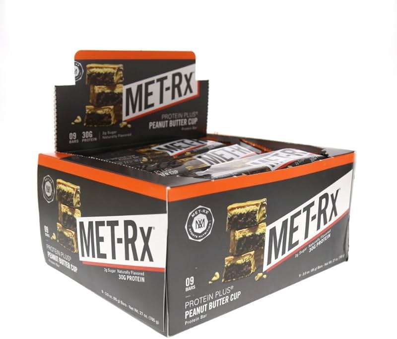 MET-Rx Protein Plus Bar, Great as Healthy Meal Replacement, Snack, and Help Support Energy, Gluten Free, Peanut Butter Cup, With Vitamin A, Vitamin C, and Zinc to Support Immune Health, 85 g,9 Count - Image 6