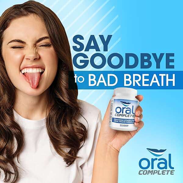Oral Complete 11-in-1 Dental Probiotics, Bad Breath Treatment Halitosis Tonsil Stone with Non-GMO with BLIS K12, Ashwagandha and Collagen, 120 Capsules - Image 9