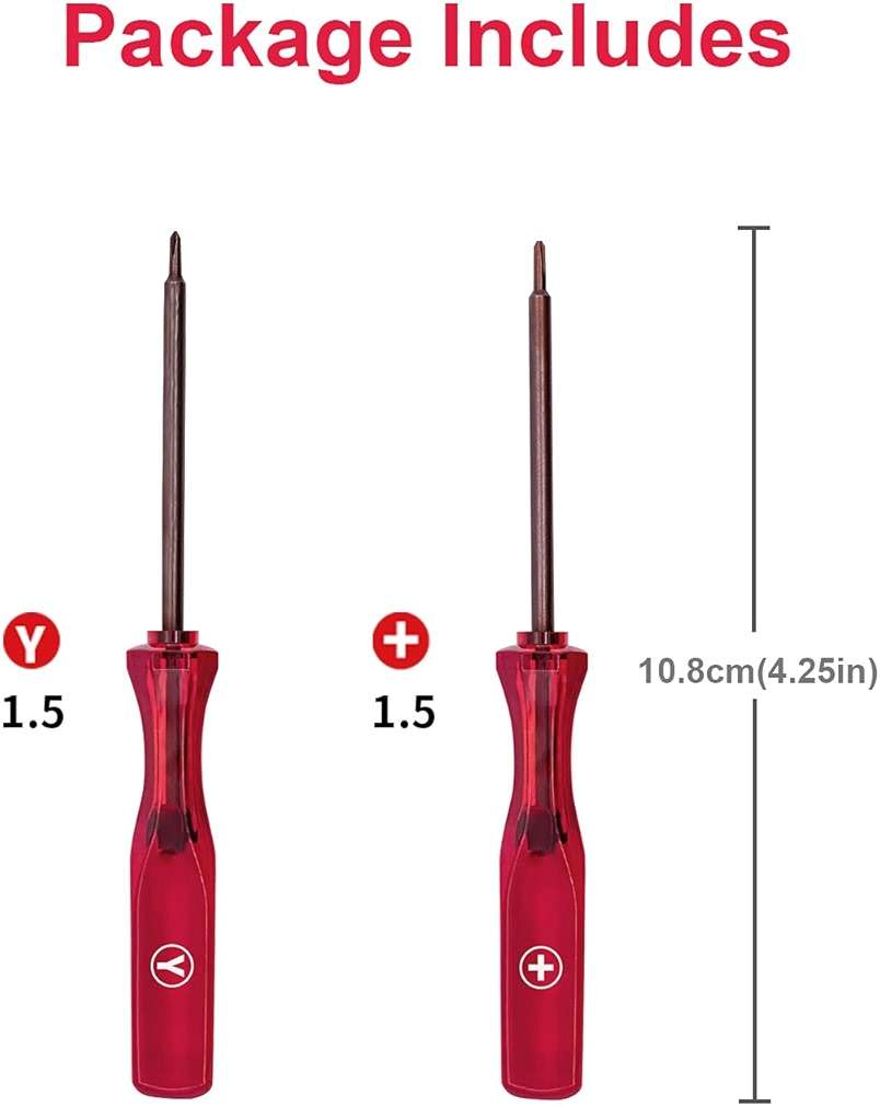 Mcbazel Tri-Wing & Phillips Screwdriver Set for Nintendo Switch, Switch 2 Joycon, Switch OLED/Lite, GameCube, Wii, GBA, 3DS, NDS, Dsi, Wii, PS4 Controller – 2-in-1 Magnetic Precision Repair Kit - Image 2